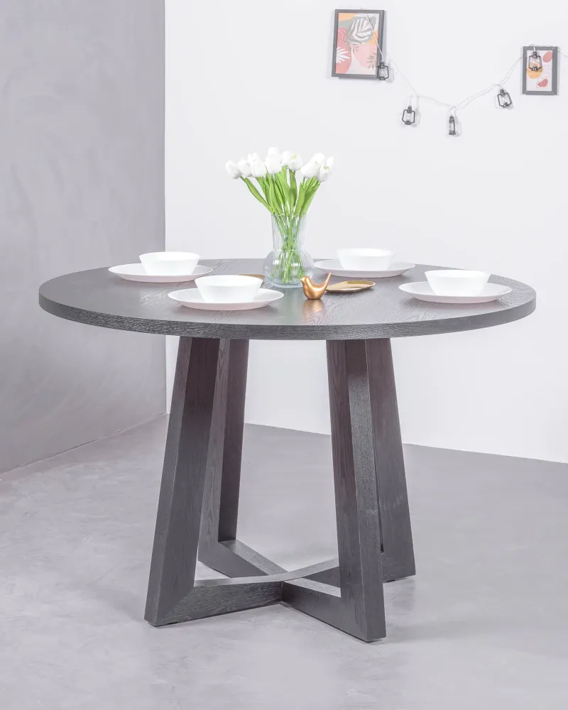 Round dining table in natural ash | 5-year warranty - Nest dream