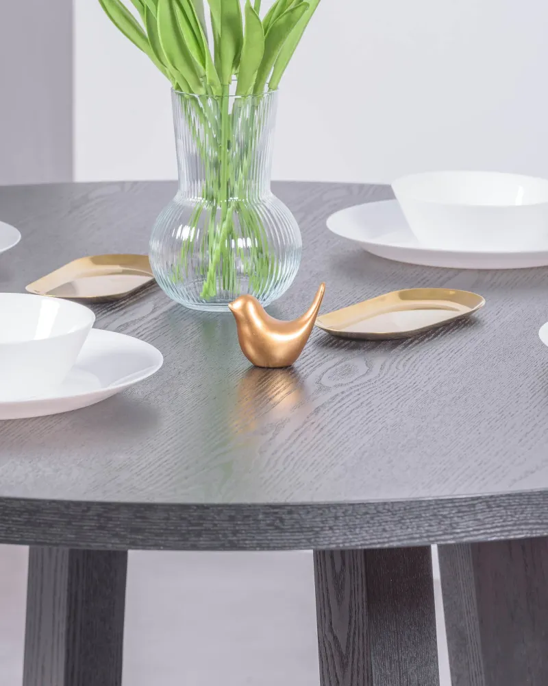 Round dining table in natural ash | 5-year warranty - Nest dream