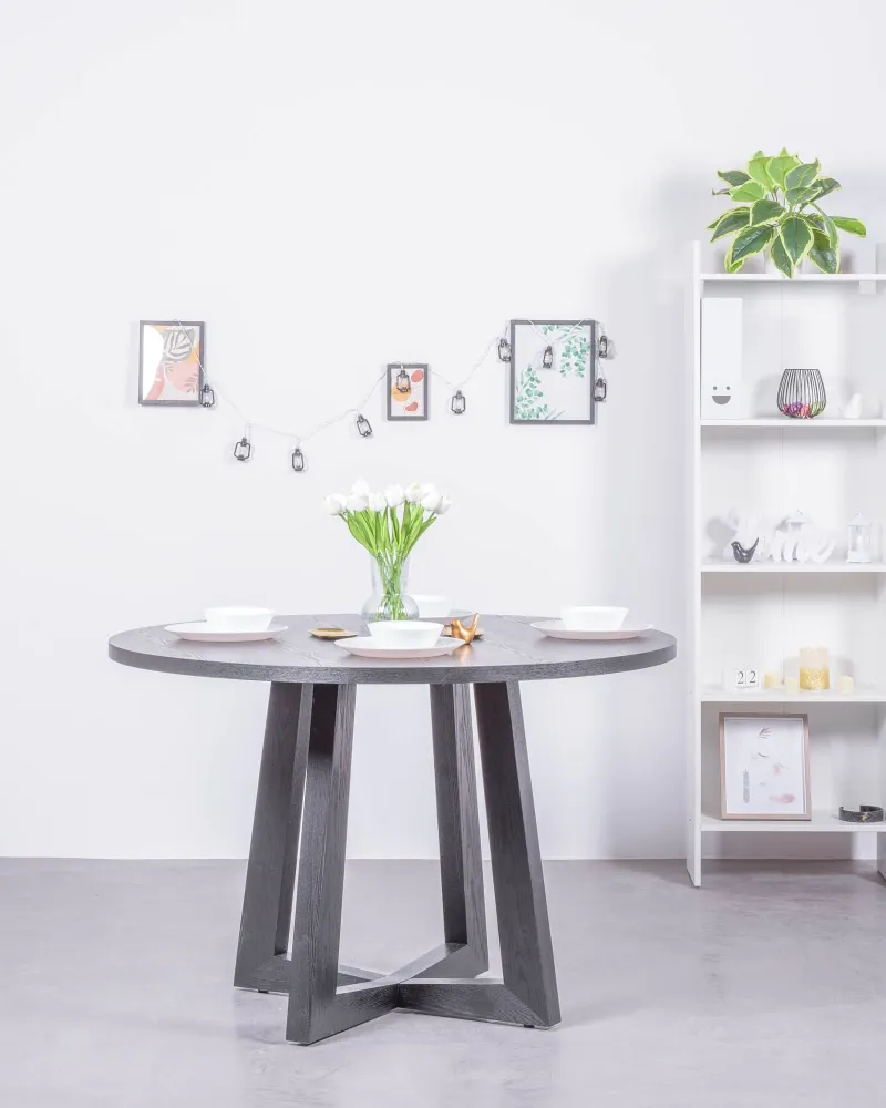 Round dining table in natural ash | 5-year warranty - Nest dream