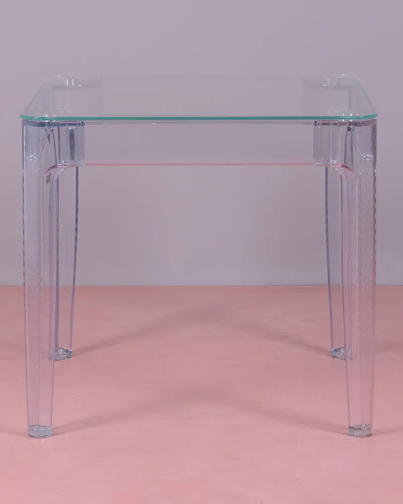 Table fantôme carrée 80cm | Tables en verre | Livraison gratuite