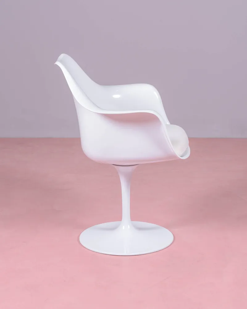 Tulip Arms chair with arms for dining room | 5 year warranty with Nest Dream
