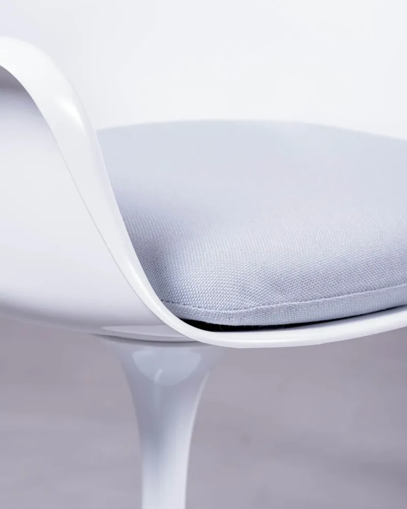 Tulip Arms chair with arms for dining room | 5 year warranty with Nest Dream