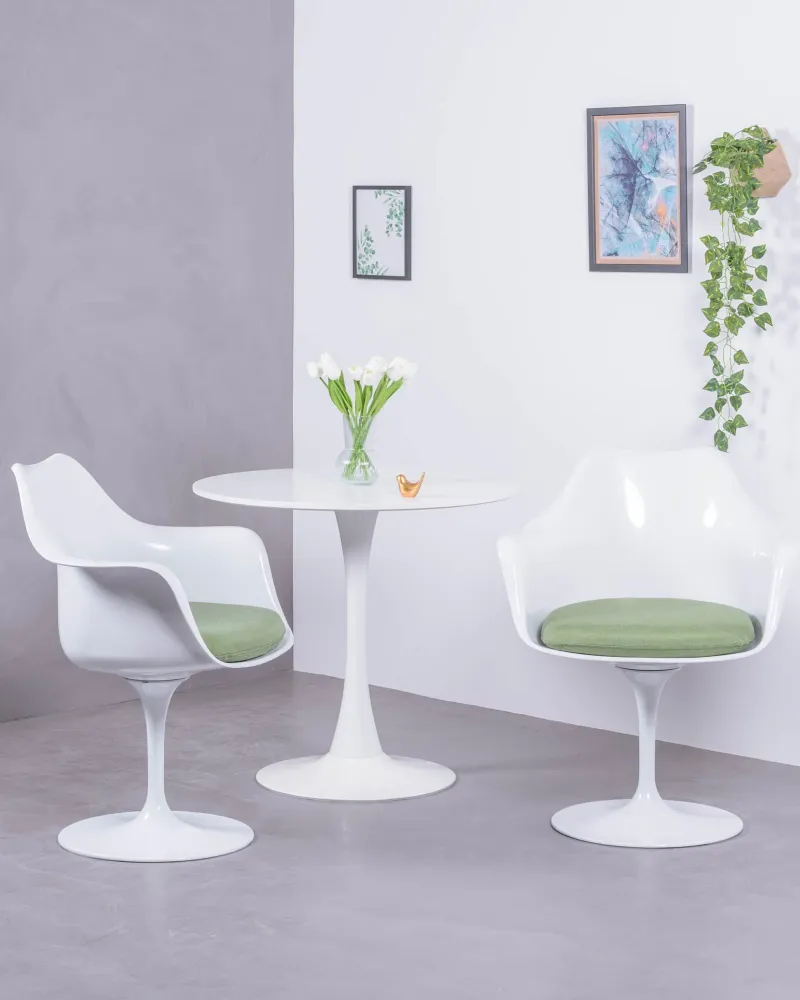 Chaise Tulip Arms avec accoudoirs pour salle à manger | Garantie de 5 ans avec Nest Dream