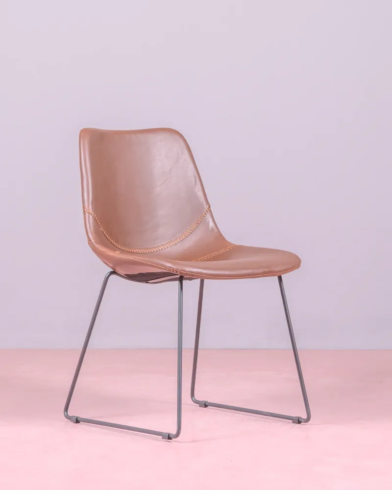 Vintage industrial chair upholstered in imitation leather | 5 year warranty