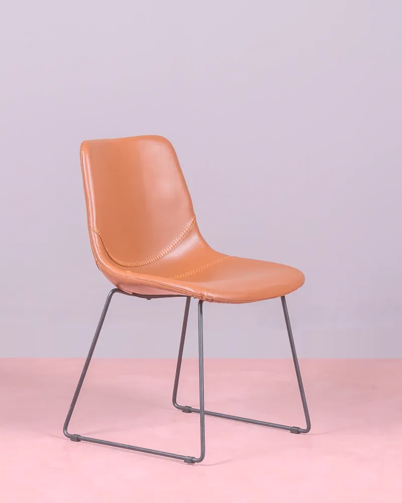 Vintage industriële stoel bekleed met kunstleer | 5 jaar garantie