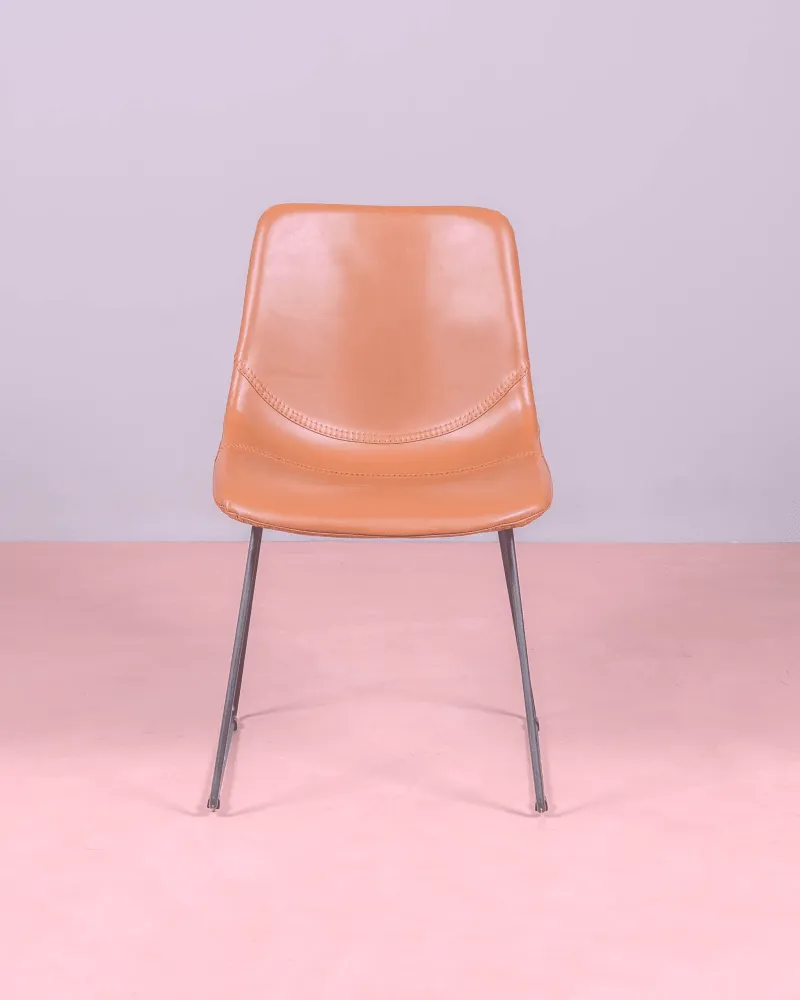 Vintage industriële stoel bekleed met kunstleer | 5 jaar garantie