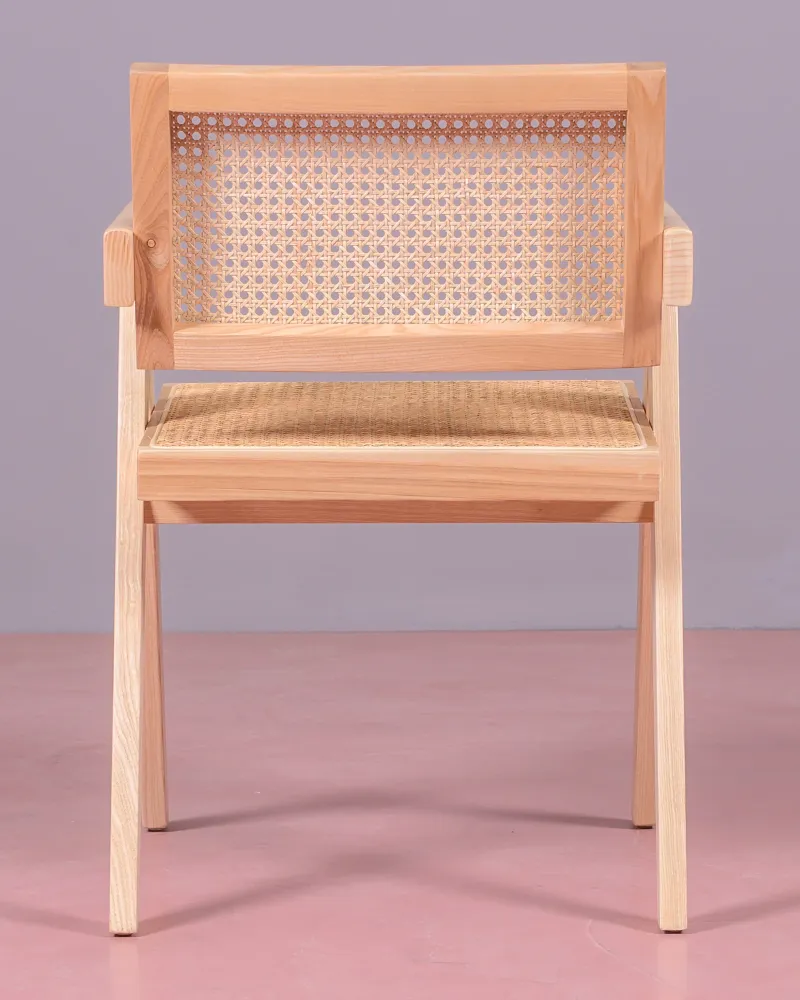 Vintage Compass Chair in Natural Rattan and Ash Wood | Nest Dream