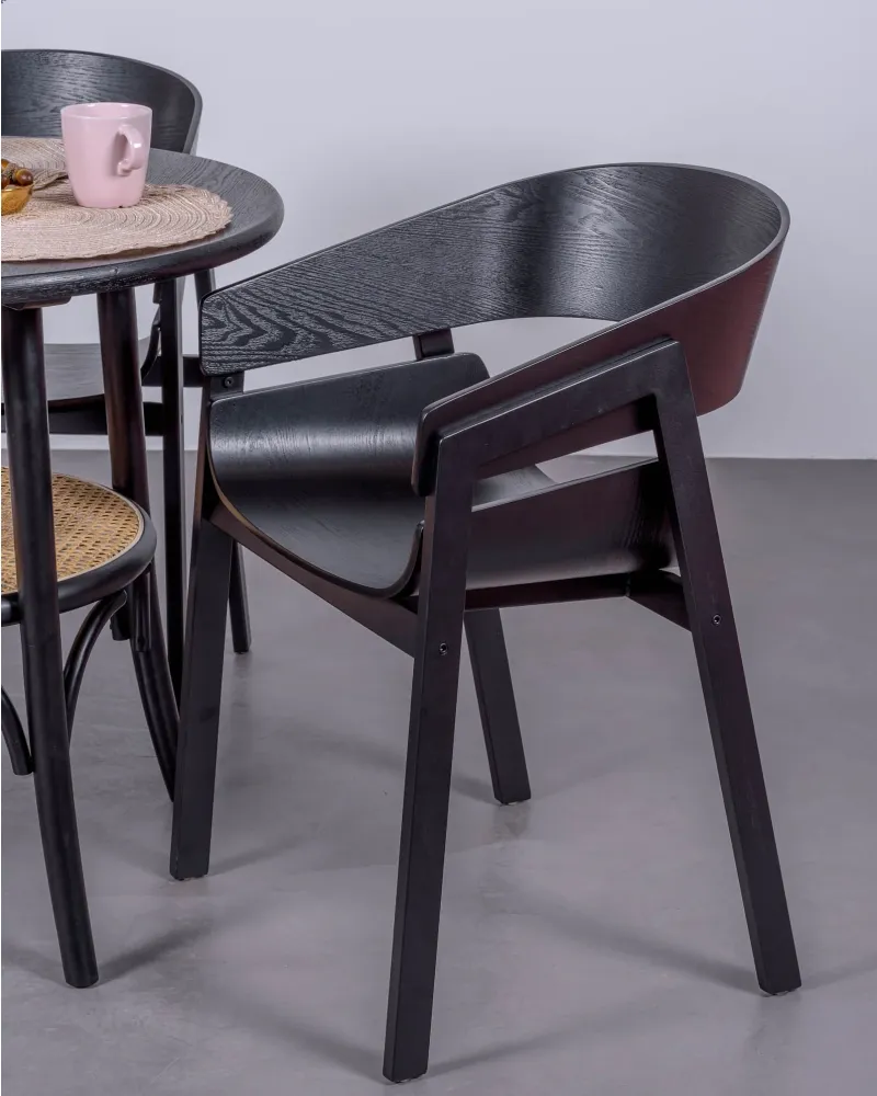 Chaise de salle à manger en bois de frêne naturel | 5 ans de garantie