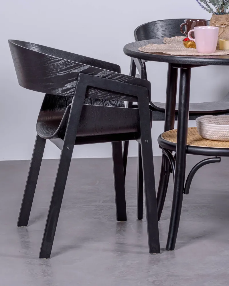 Chaise de salle à manger en bois de frêne naturel | 5 ans de garantie
