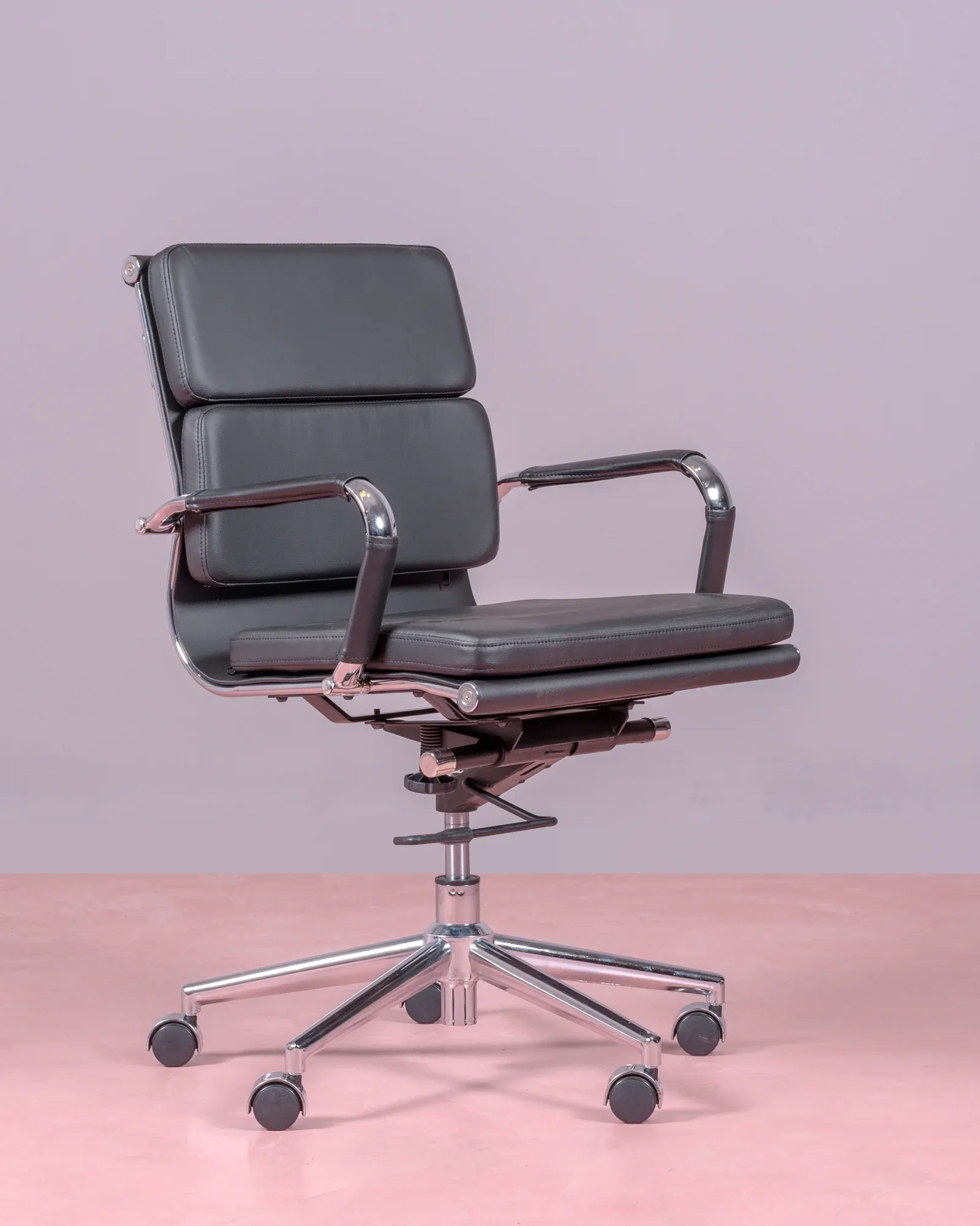 Silla de escritorio con ruedas y acolchada Alu S | Envío gratis
