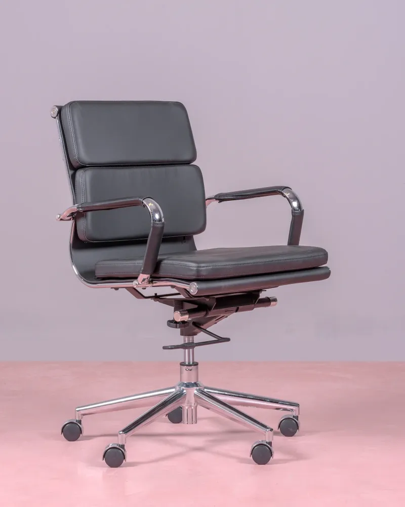 Silla de escritorio con ruedas y acolchada Alu S | Envío gratis