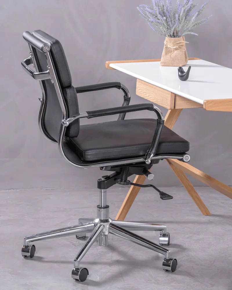 Silla de escritorio con ruedas y acolchada Alu S | Envío gratis
