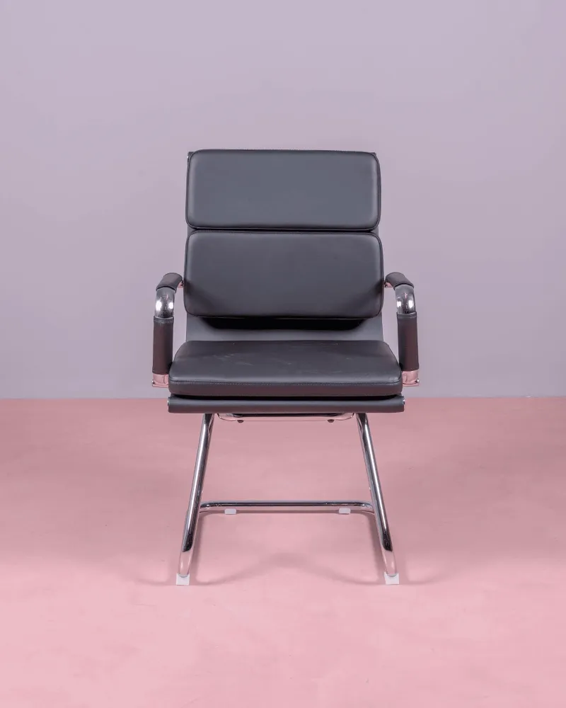 Soft Pad office chair with fixed base | Upholstered in leatherette | Free shipping