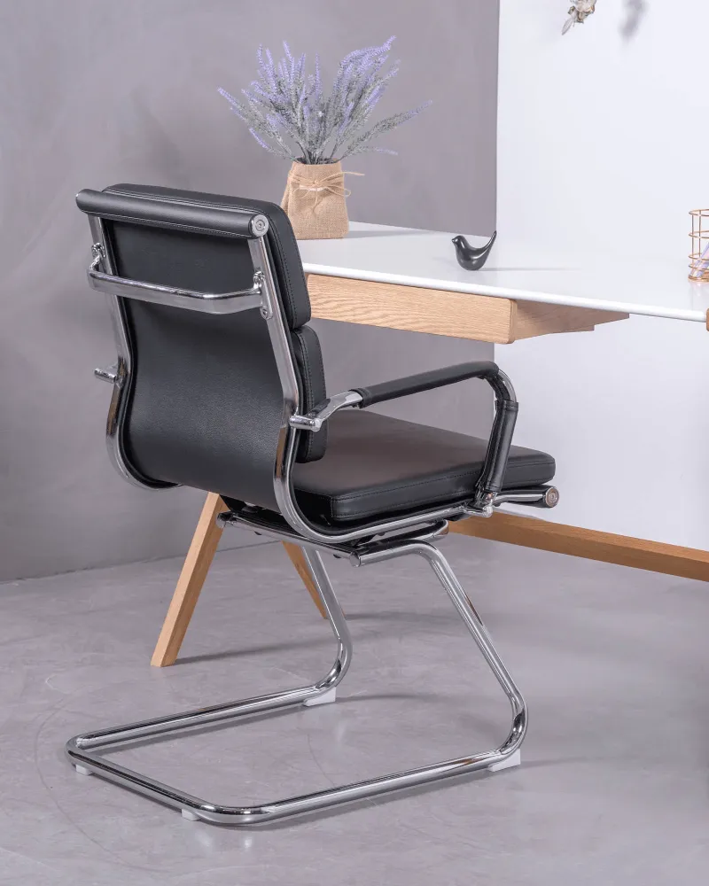 Soft Pad office chair with fixed base | Upholstered in leatherette | Free shipping