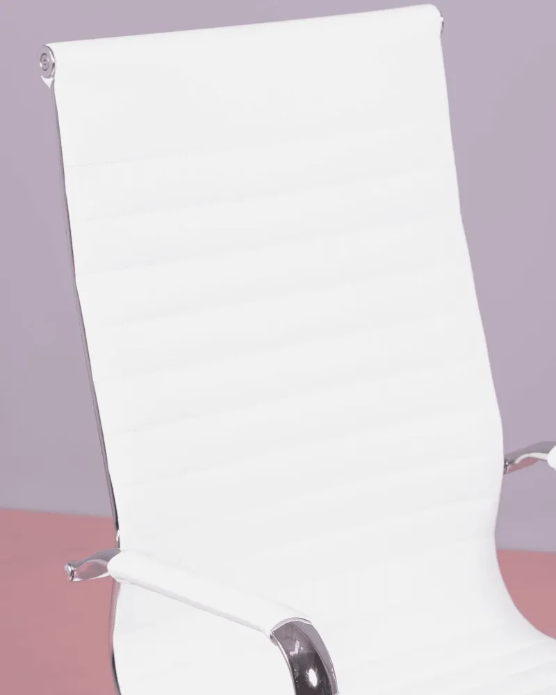 Chaise de bureau à dossier haut rembourrée en similicuir | Nest Dream