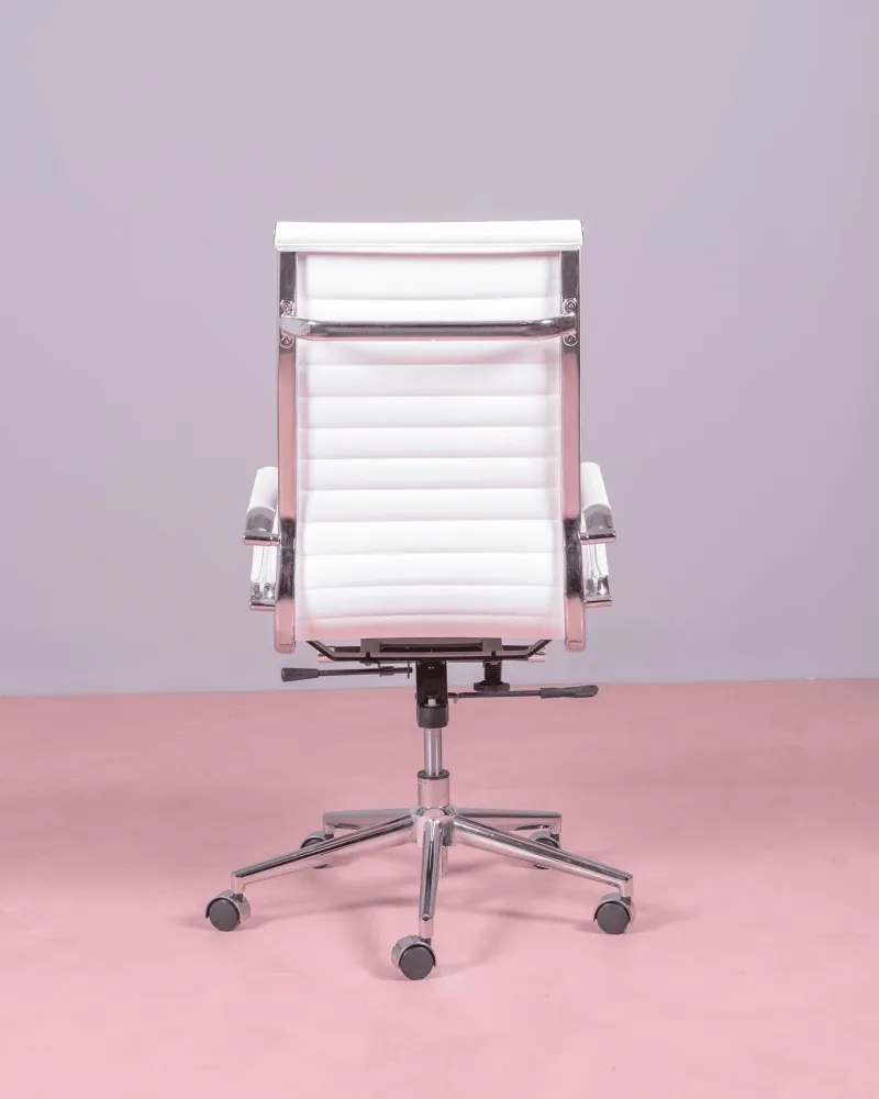 Chaise de bureau à dossier haut rembourrée en similicuir | Nest Dream