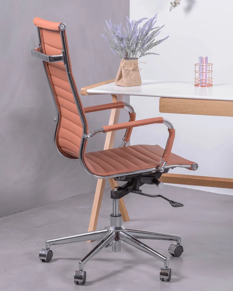 Bürostuhl mit hoher Rückenlehne, gepolstert mit Kunstleder | Nest Dream