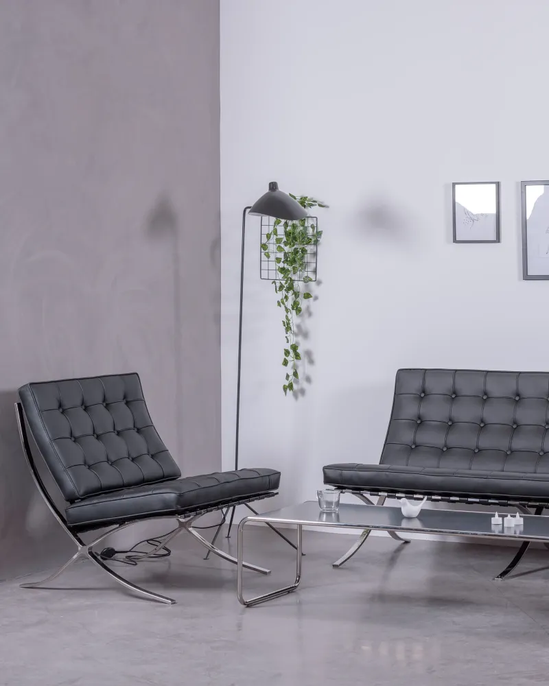 Barcelona Chair in leatherette | Office armchairs | Free Shipping