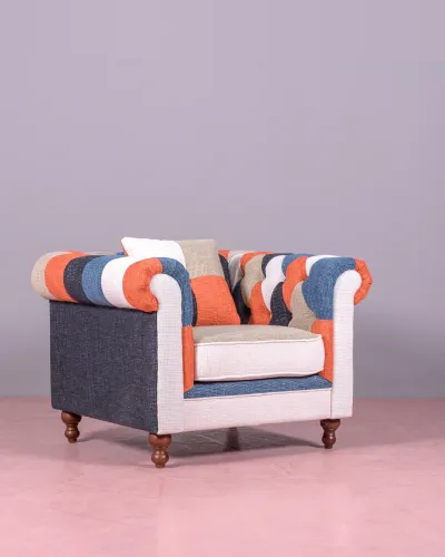 Reposapiés de 2 plazas para el sofá de diseño minimalista Clair - Nest  Dream - Gris