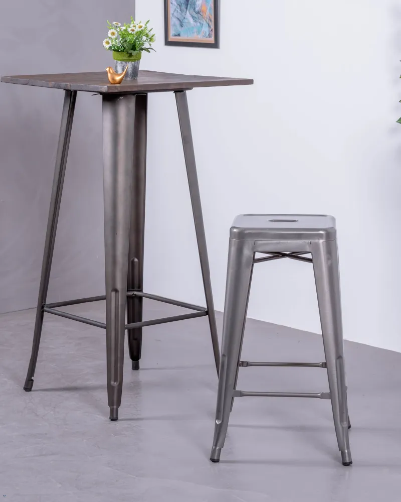 Metalowy Krzesło ze stali z możliwością sztaplowania (68 cm) | Nest Dream