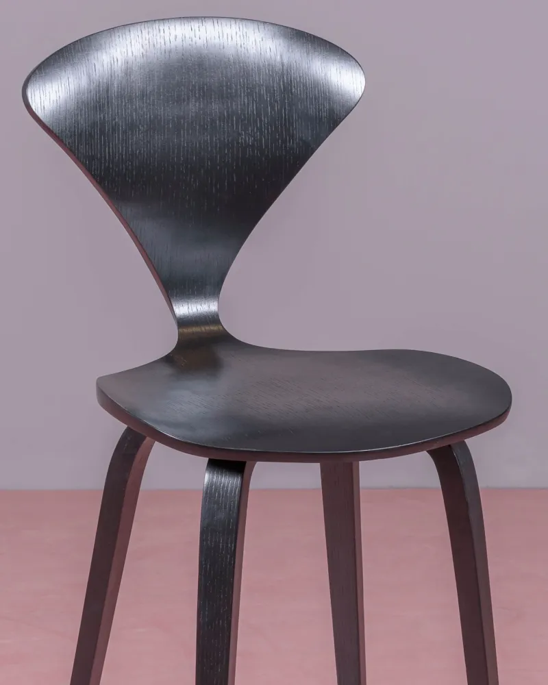 Cherner Scandinavian kitchen stool in curved natural wood | Free Shipping