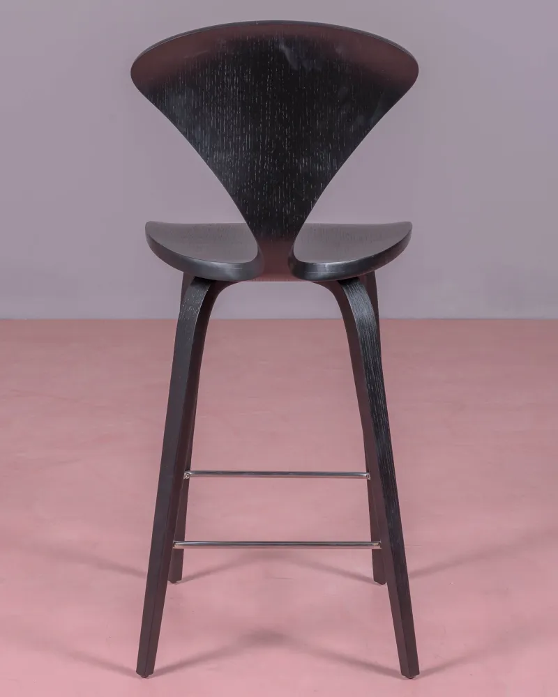 Cherner Scandinavian kitchen stool in curved natural wood | Free Shipping