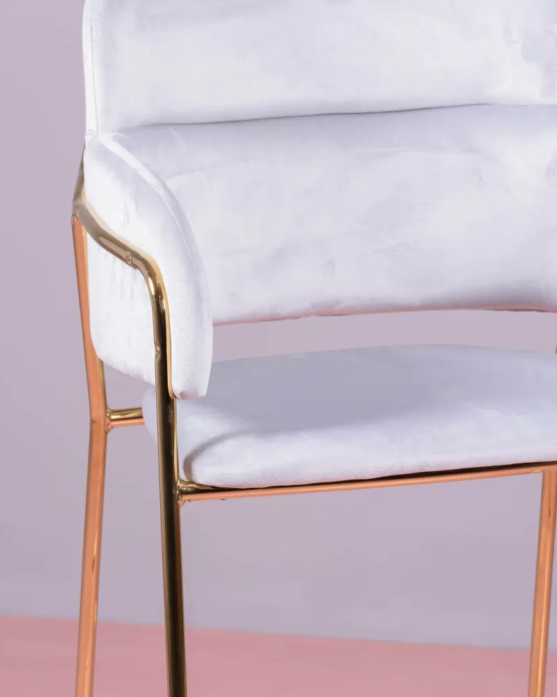 Cruiser design stool upholstered in velvet | Nest Dream