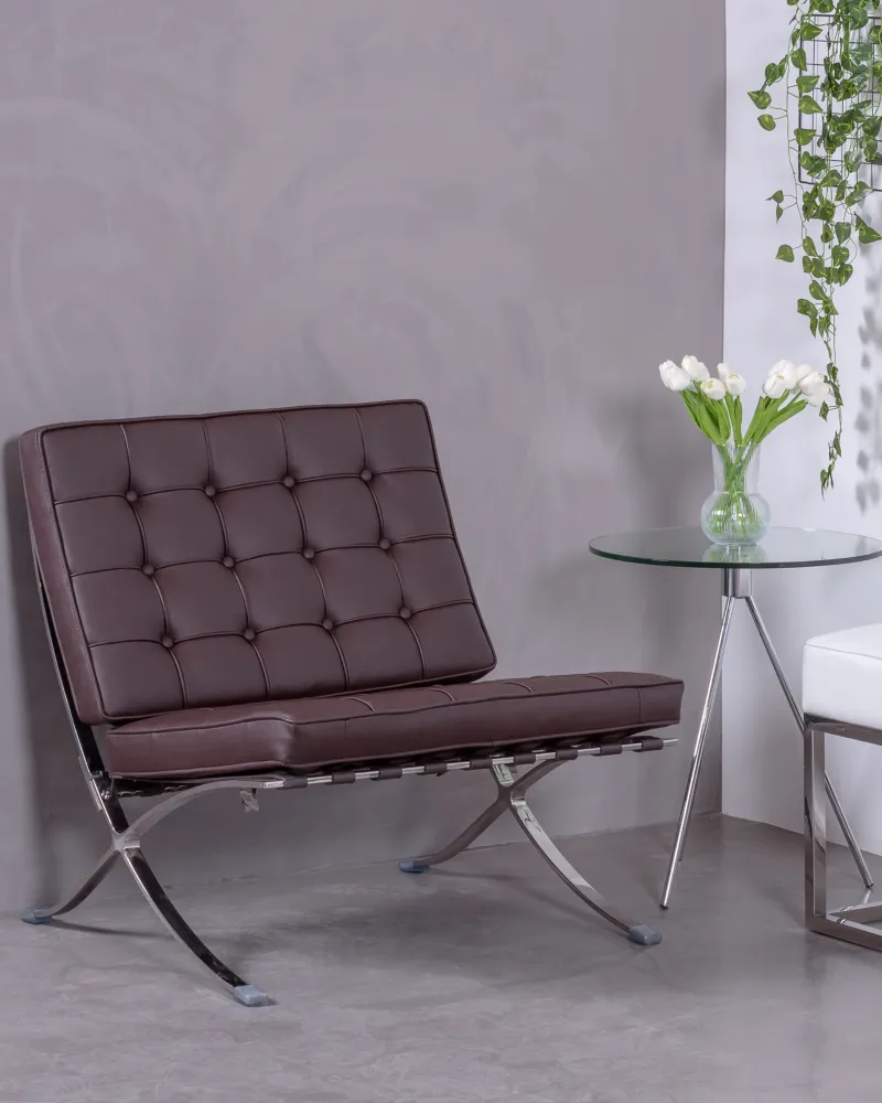 Barcelona Chair in leatherette | Office armchairs | Free Shipping