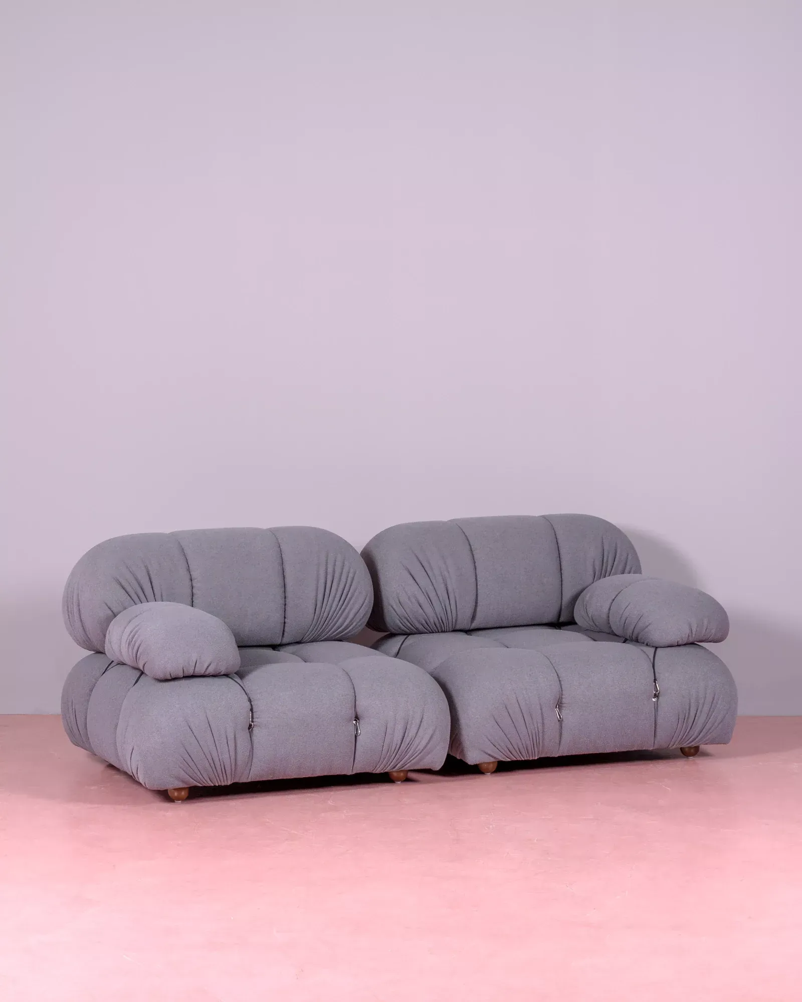 2-piece modular sofa upholstered in bouclé | Free shipping
