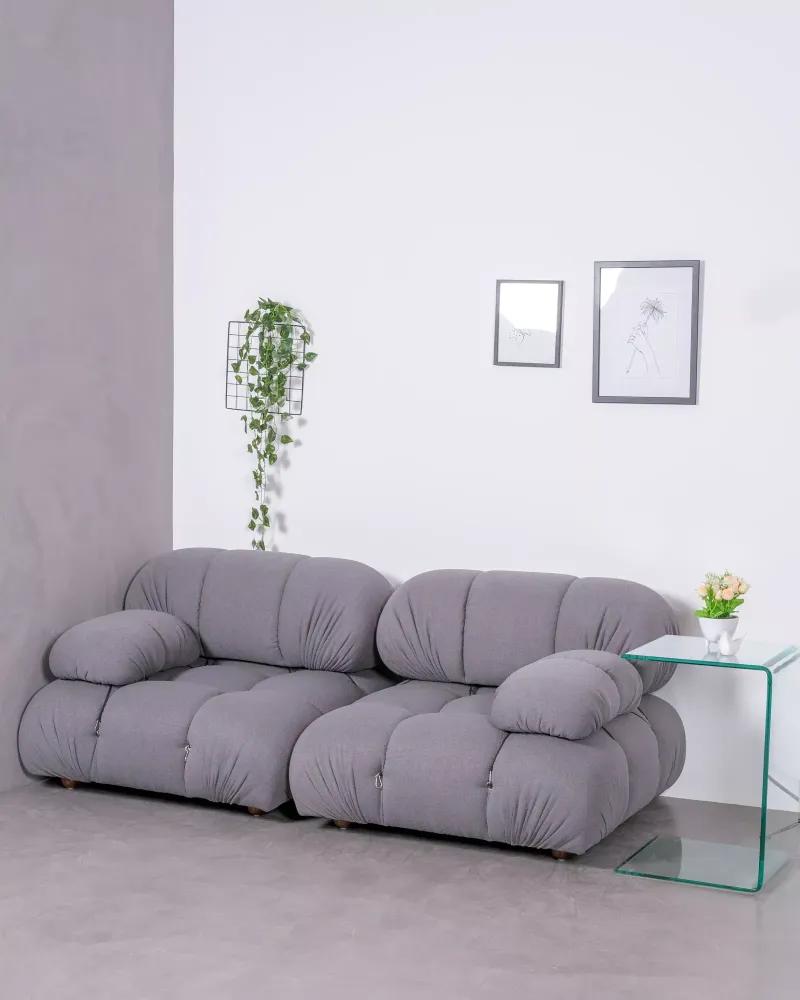 2-piece modular sofa upholstered in bouclé | Free shipping
