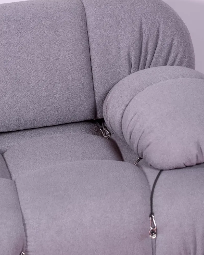 2-piece modular sofa upholstered in bouclé | Free shipping
