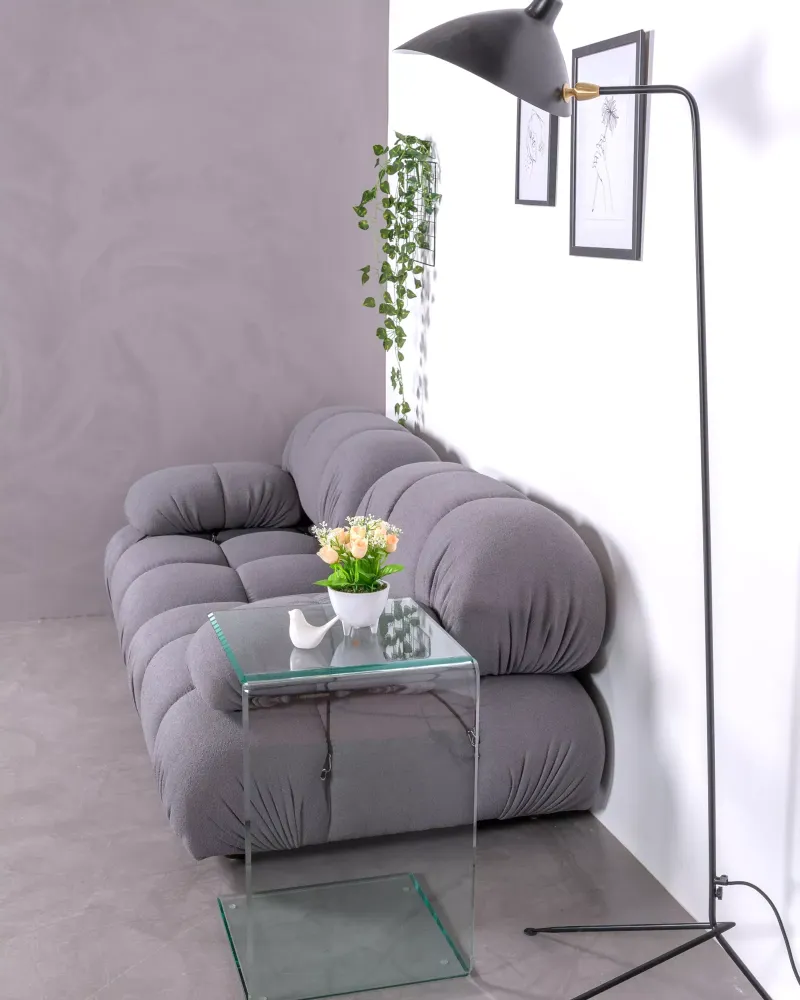 2-piece modular sofa upholstered in bouclé | Free shipping