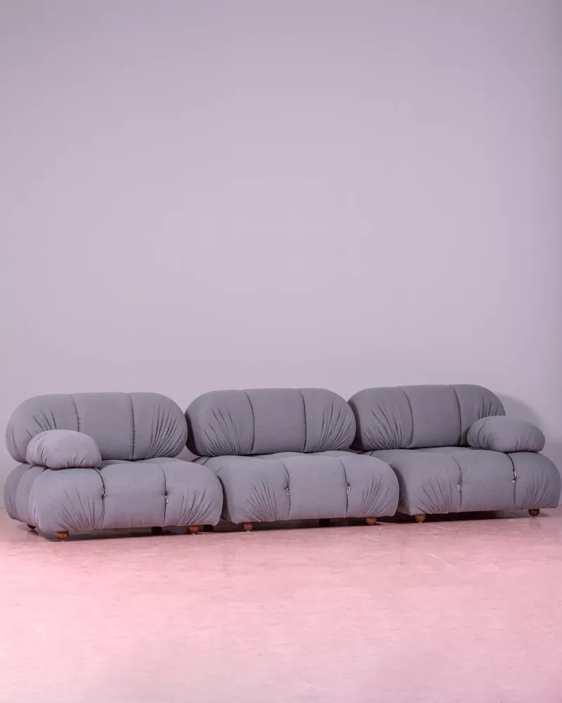 3-piece modular sofa upholstered in bouclé | Free shipping