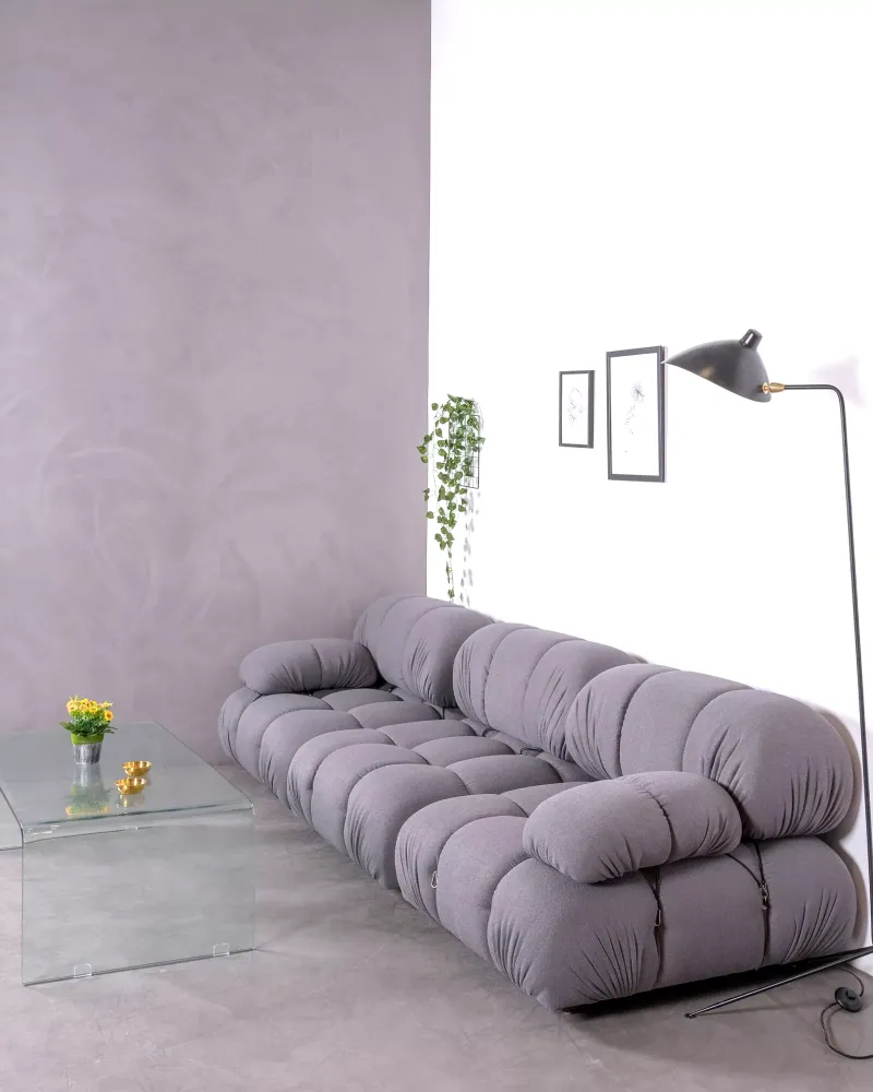 3-piece modular sofa upholstered in bouclé | Free shipping