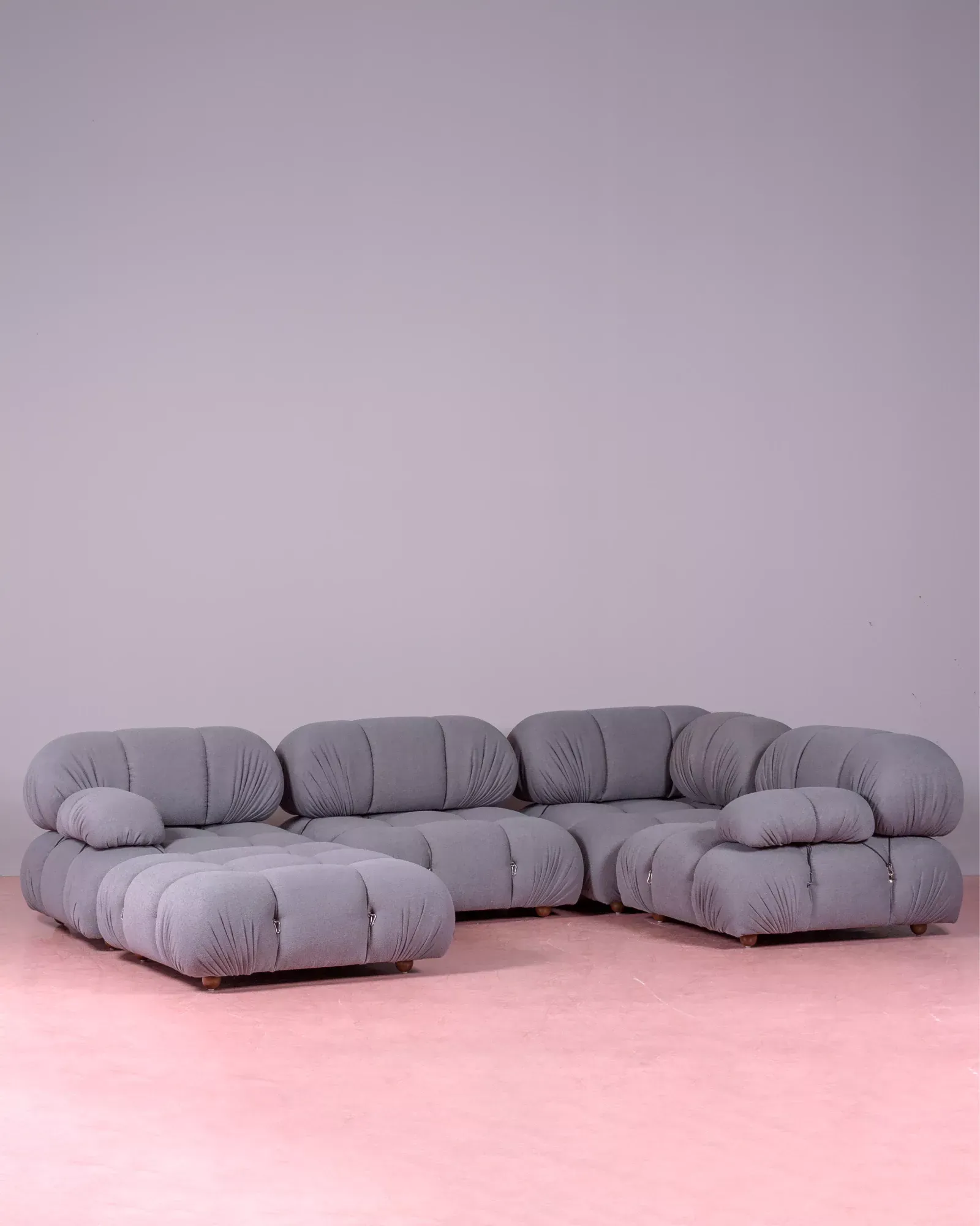 5-teiliges modulares Sofa mit U-förmiger Chaiselongue | Kostenloser Versand