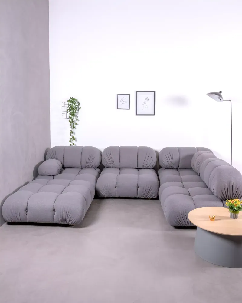 5-teiliges modulares Sofa mit U-förmiger Chaiselongue | Kostenloser Versand