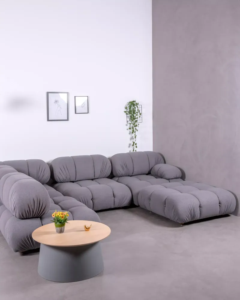 5-teiliges modulares Sofa mit U-förmiger Chaiselongue | Kostenloser Versand
