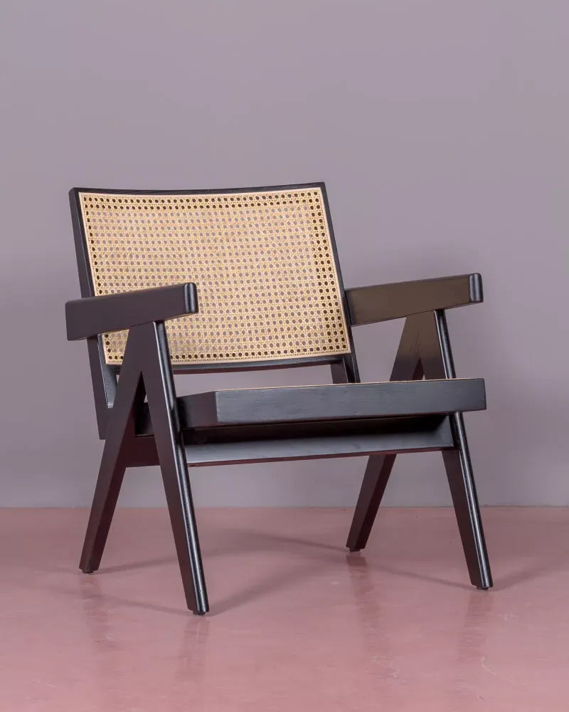 Classic armchair with armrests in teak wood | Free shipping