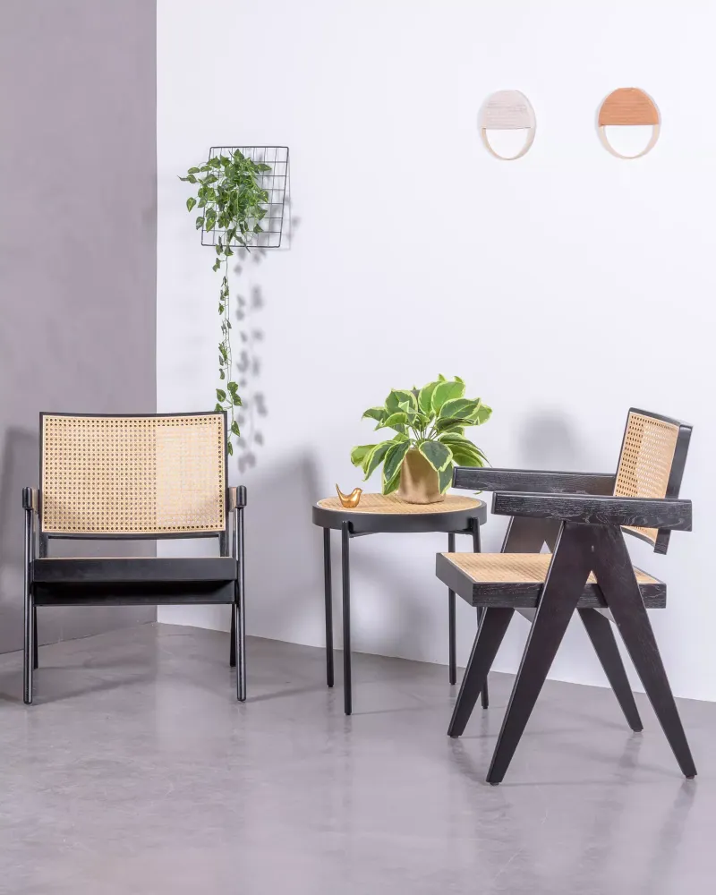 Classic armchair with armrests in teak wood | Free shipping