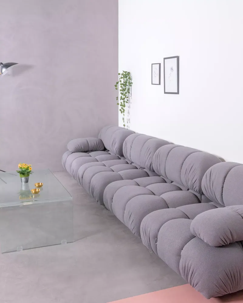 4-piece modular sofa upholstered in bouclé | Free shipping