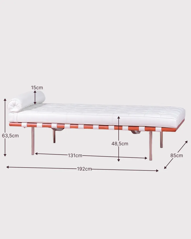 Barcelona Daybed aus Vollnarbenleder – Kostenloser Versand – Nest Dream