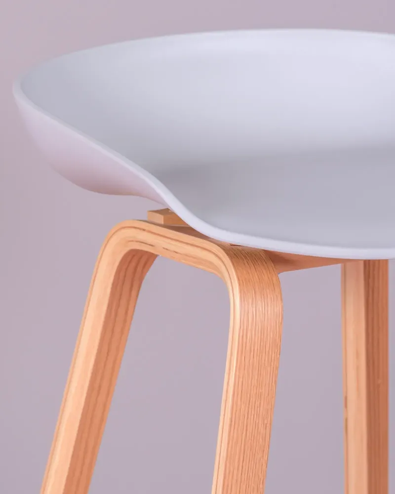 Daxer Taburet în design nordic cu picioare din fag : Nest Dream